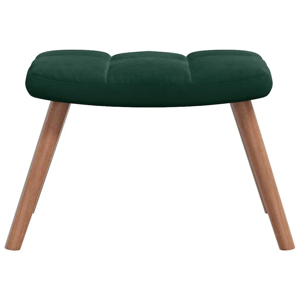 Padded Velvet Armchair with Stool for Living Spaces