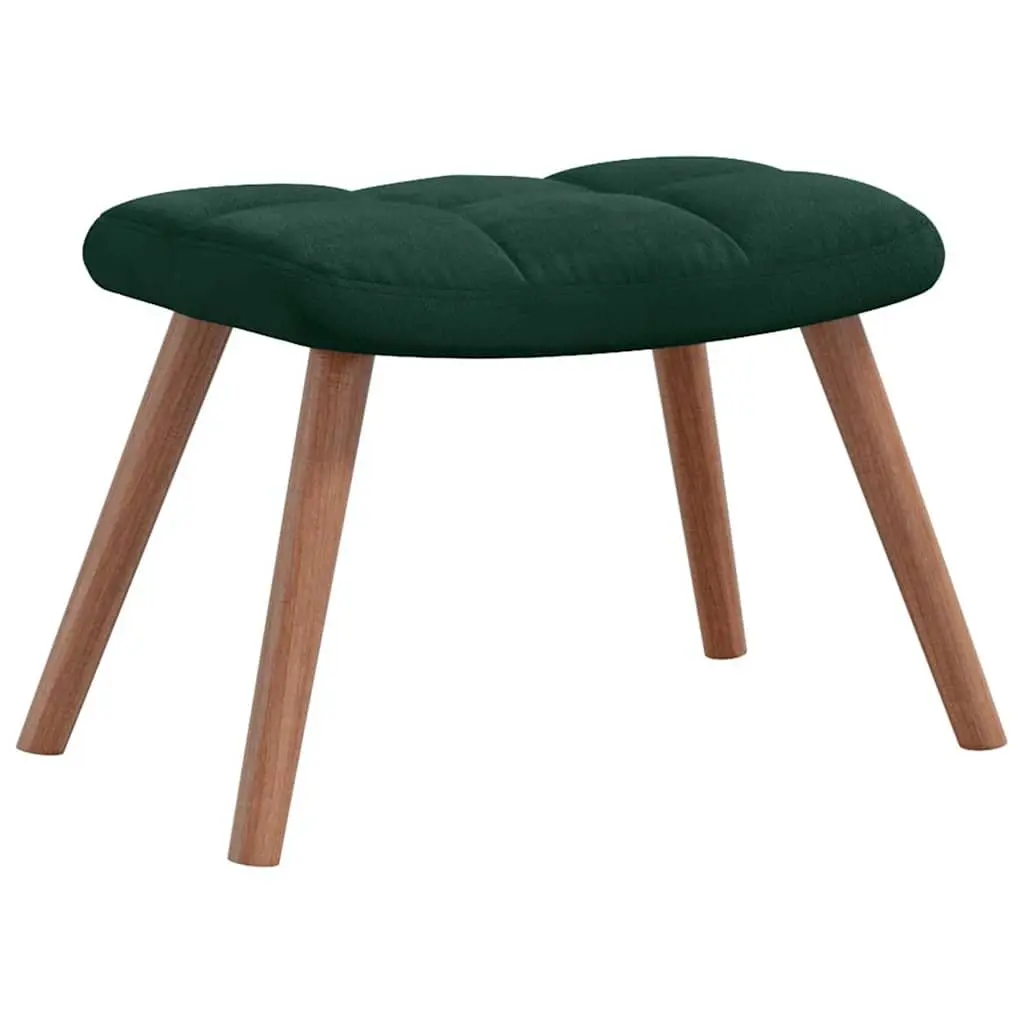 Padded Velvet Armchair with Stool for Living Spaces