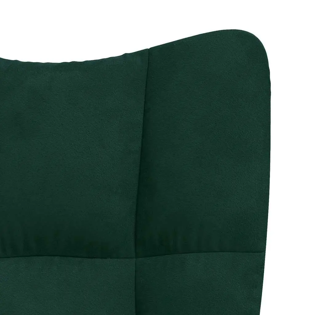 Padded Velvet Armchair with Stool for Living Spaces