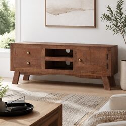 Functional TV Cabinet 110x30x40 cm for Home Use