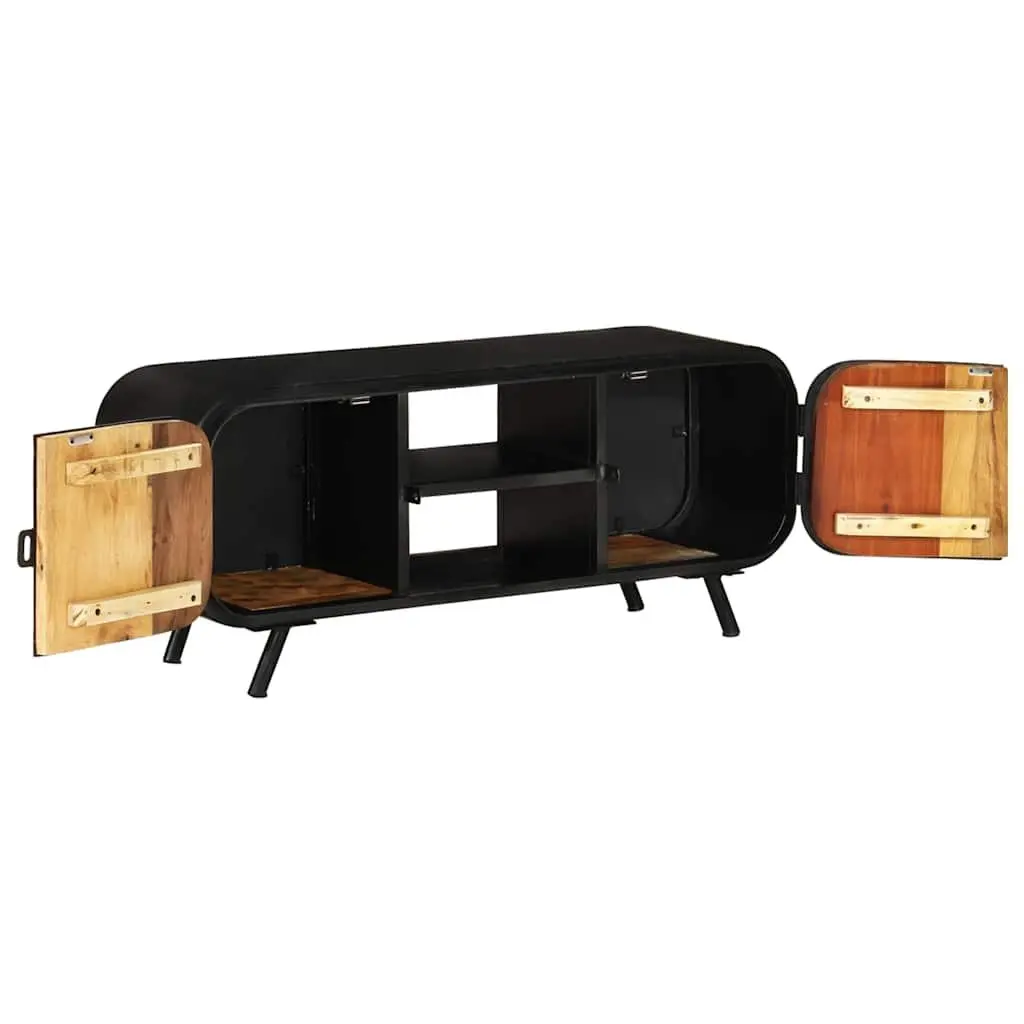 Reclaimed Wood TV Cabinet 110x30x45cm Industrial Vintage Stand Storage Unit