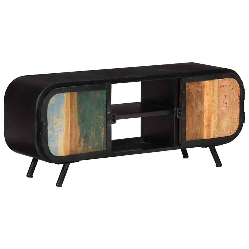 Reclaimed Wood TV Cabinet 110x30x45cm Industrial Vintage Stand Storage Unit