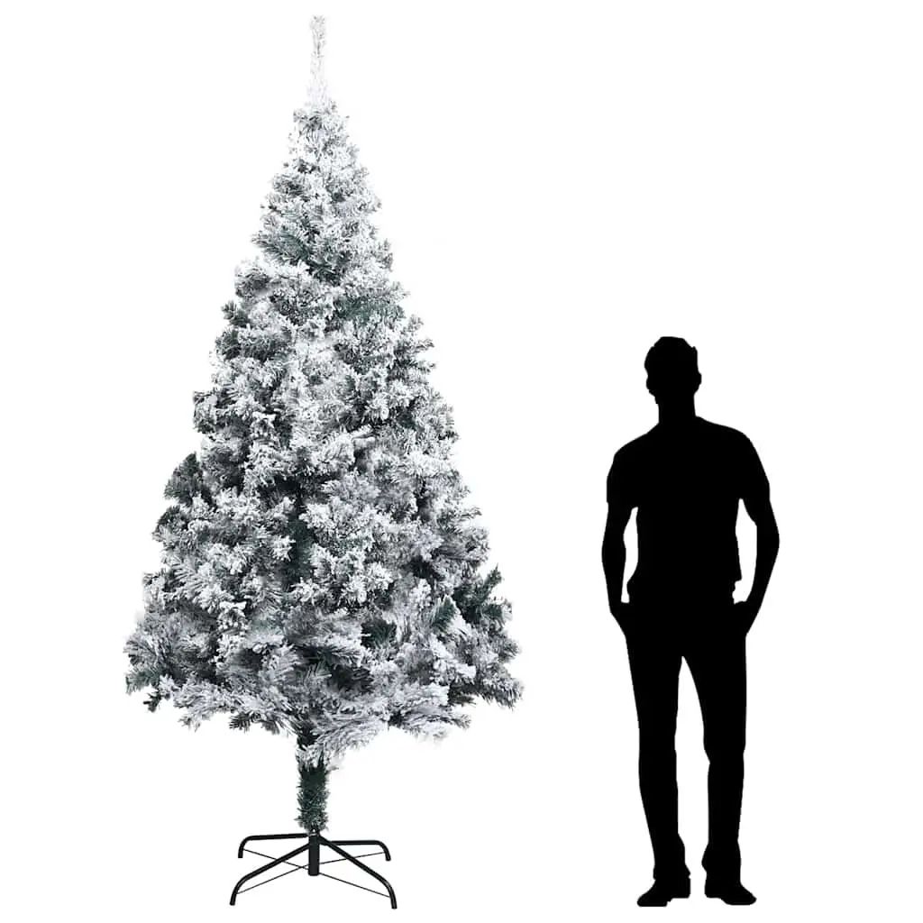 Artificial Christmas Tree 300cm Flocked Snow Green PVC Branches Adjustable