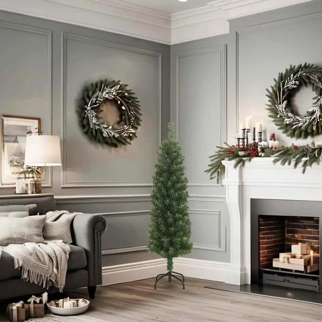 Slim Artificial Christmas Tree PVC 120cm Green