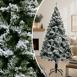 Versatile 120cm Artificial Christmas Tree with Flocked Snow