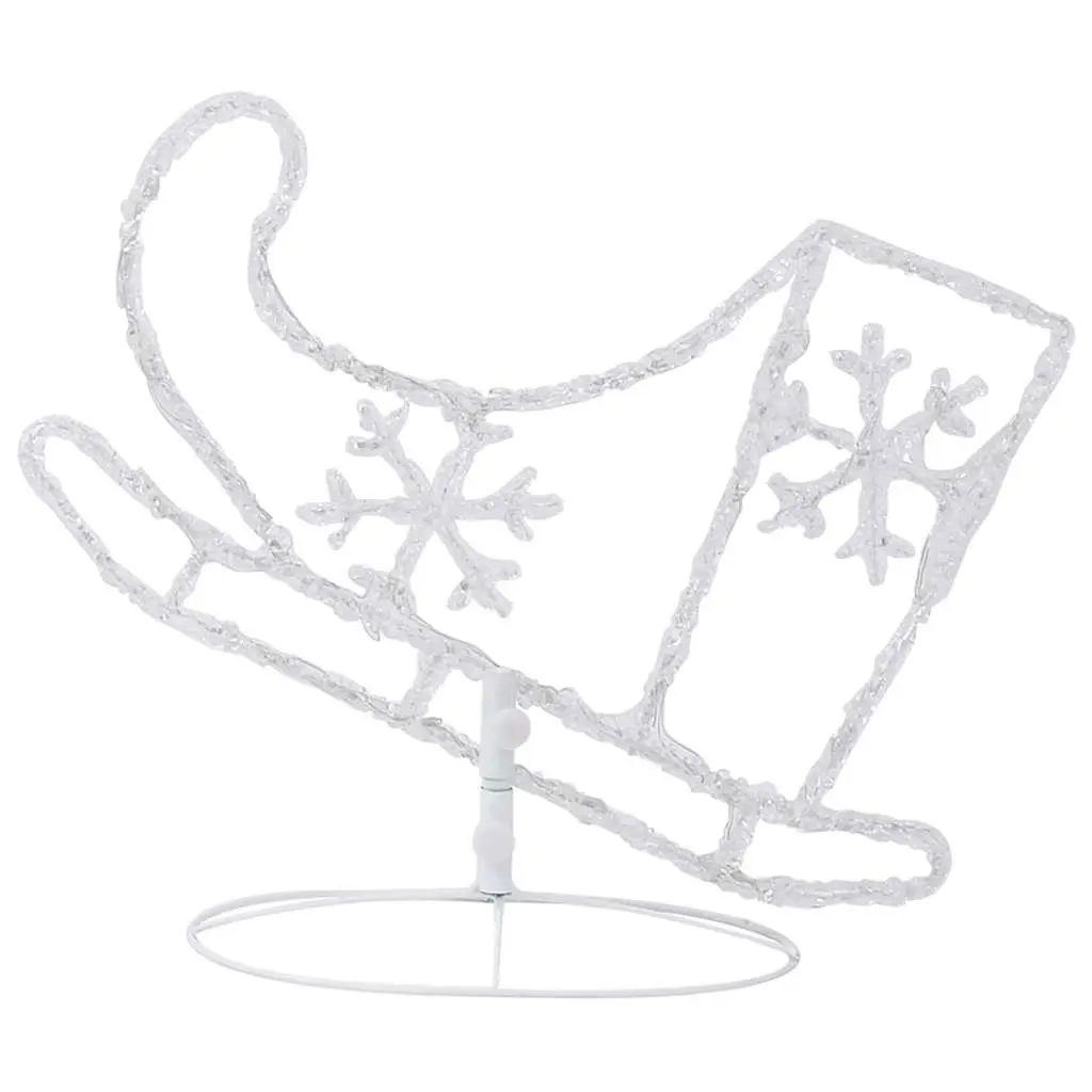 Christmas Flying Reindeer Sleigh LED Light Decoration Outdoor Indoor Warm White
