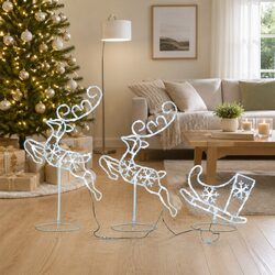 Practical 260cm Acrylic Reindeer Sleigh Decoration