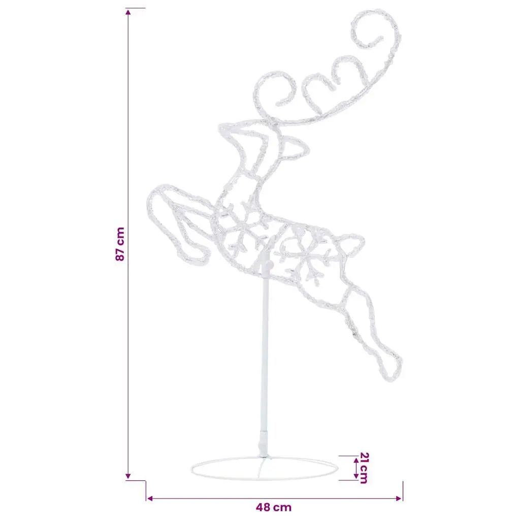 260cm Acrylic Reindeer Sleigh Decoration