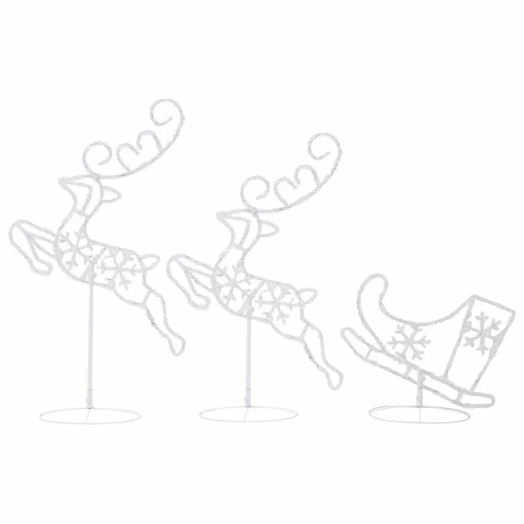 260cm Acrylic Reindeer Sleigh Decoration