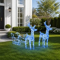 Practical Outdoor Decoration: Christmas Reindeer and Sleigh