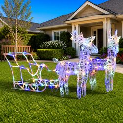 Perfect Christmas Decoration: Reindeer Sleigh for Your Home