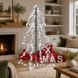 Practical Christmas Cone Tree for Festive Decor – 160 LEDs