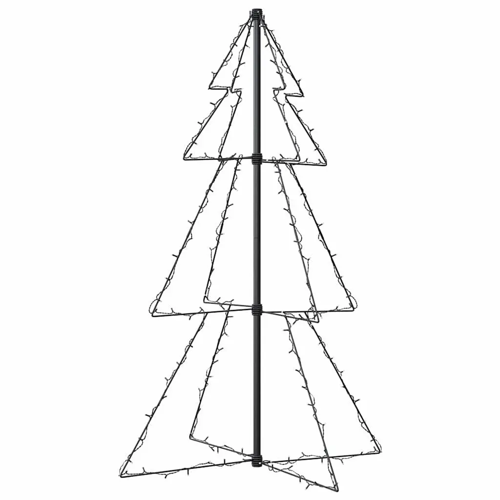 Christmas Cone Tree 160 LEDs 78x120cm White Indoor Outdoor Decoration Lights