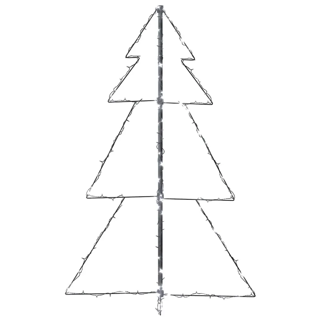 Christmas Cone Tree 160 LEDs 78x120cm White Indoor Outdoor Decoration Lights