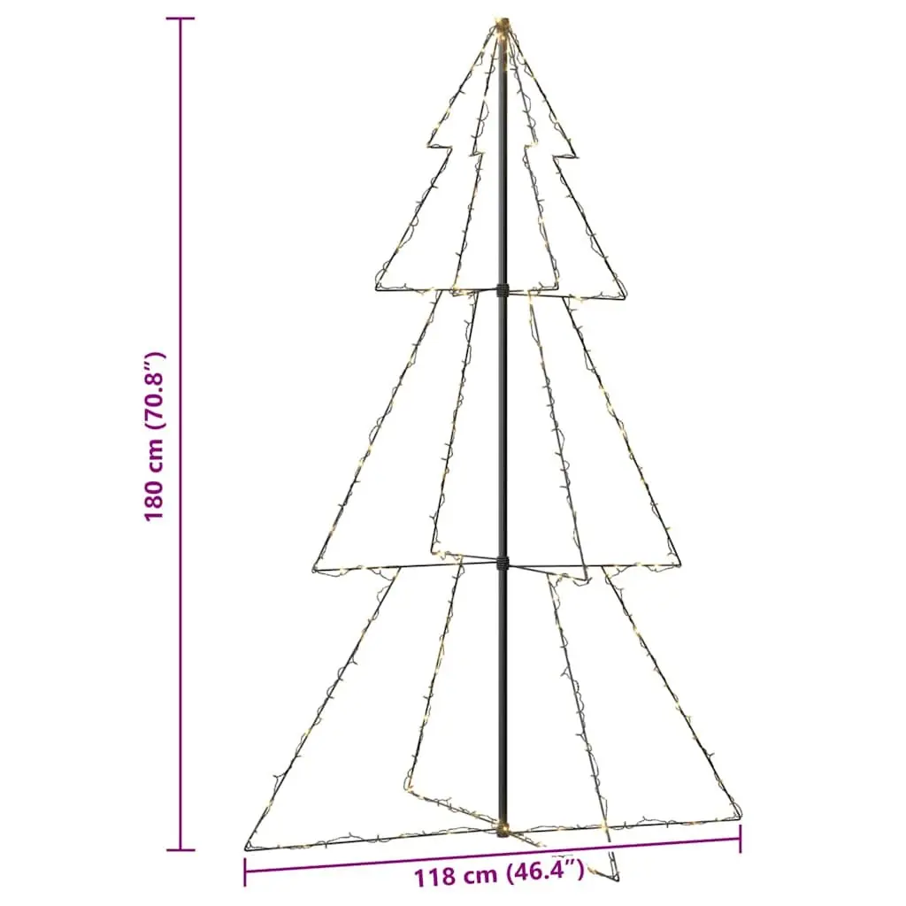 Christmas Cone Tree LED 240 Lights 118x180cm White
