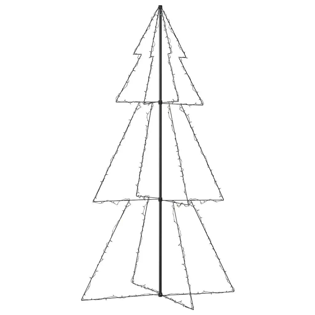 Christmas Cone Tree 220x120 cm White LED Indoor Outdoor Decoration 300 Lights