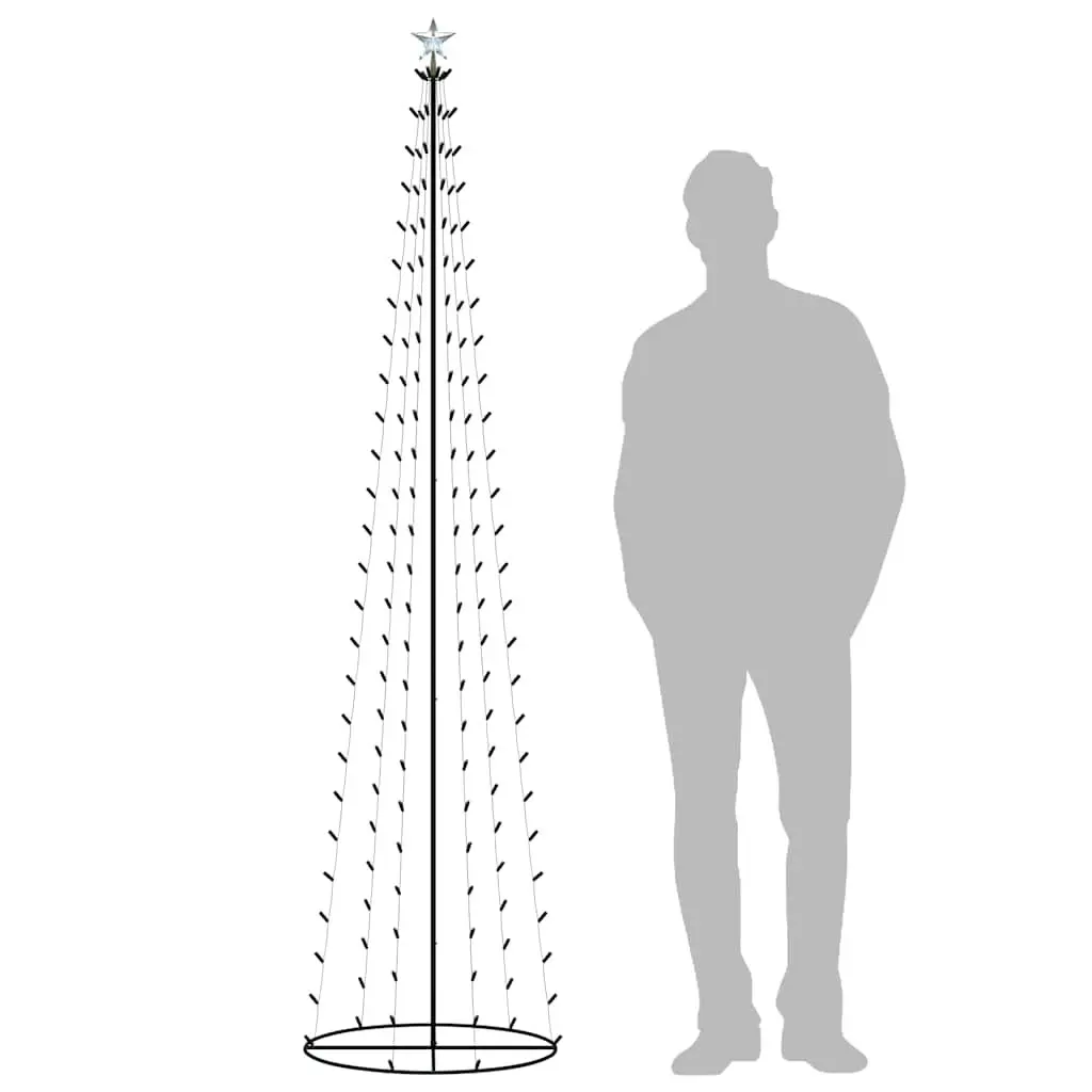 Christmas Cone Tree Water-Resistant 240 cm Warm White LED Indoor Outdoor Holiday