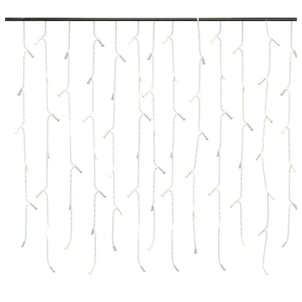 Icicle Curtain Lights Warm White 10m 400 LEDs Indoor Outdoor 8 Lighting Modes