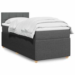 Functional Box Spring Bed with Mattress and LED Lighting for Home