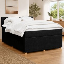 Double Box Spring Bed with Integrated LED Lights