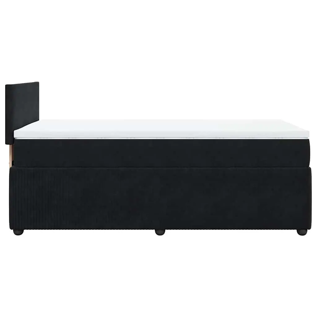 King Single Bed Velvet Pocket Spring Mattress with LED Lights Grey