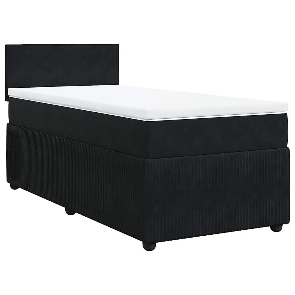 King Single Bed Velvet Pocket Spring Mattress with LED Lights Grey