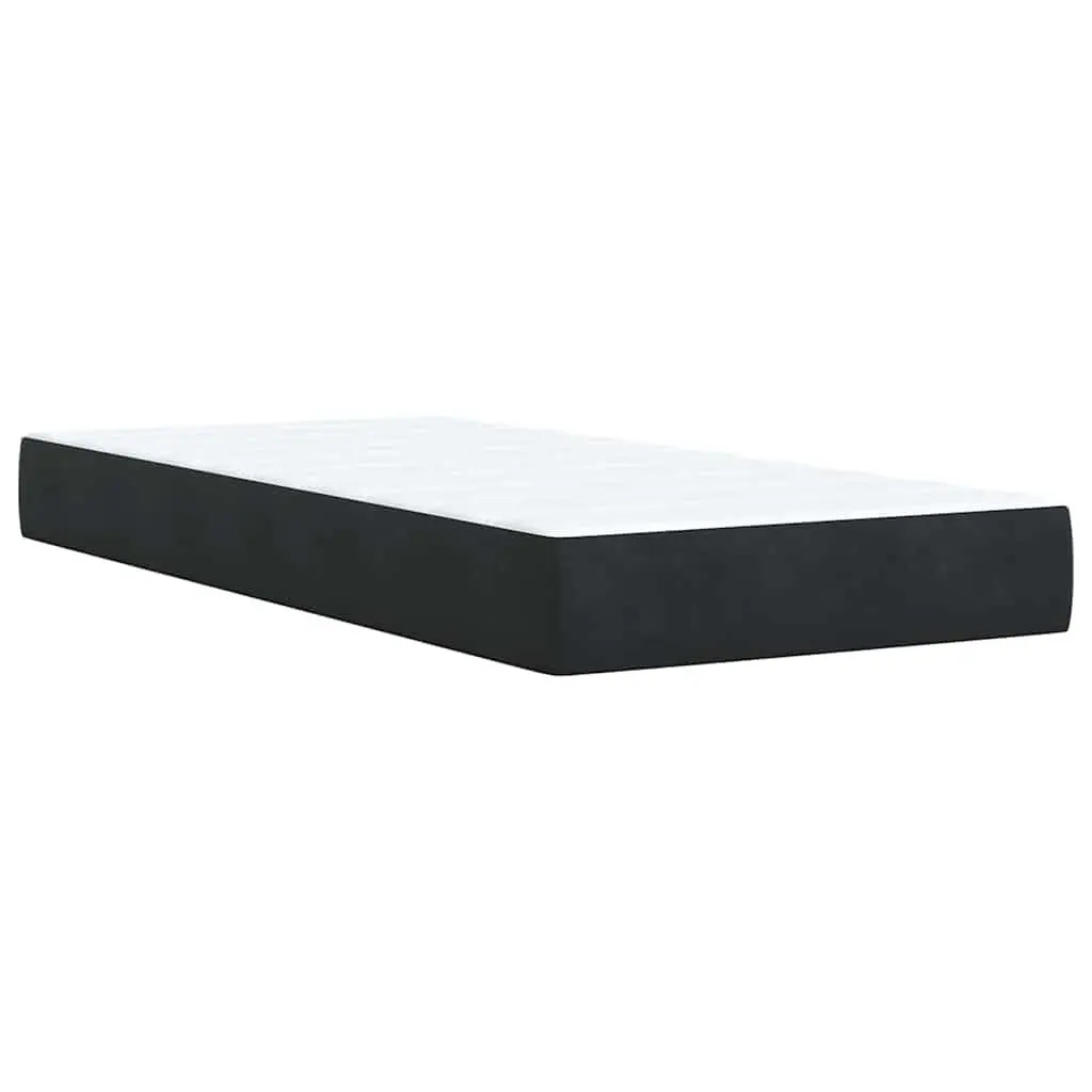 Box Bed Velvet Grey Pocket Spring Mattress King Single with Integrated LED Lighting