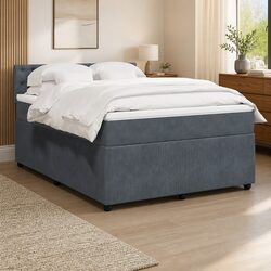 Versatile Box Spring Bed with Pocket Mattress and LED Lights