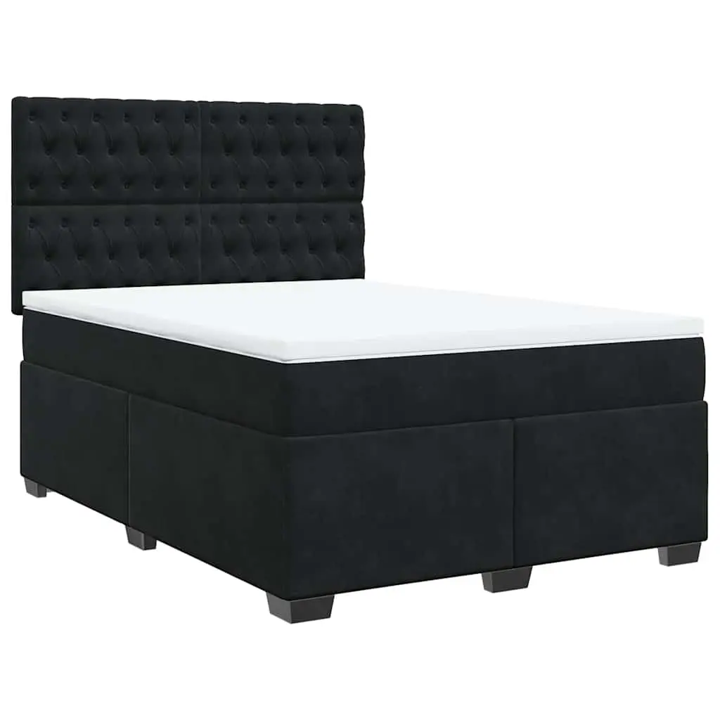 Queen Box Spring Bed with Adjustable Headboard