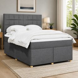 Functional Double Box Spring Bed with Adjustable Features