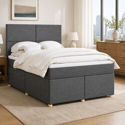 Practical Queen Box Spring Bed with Height-Adjustable Features