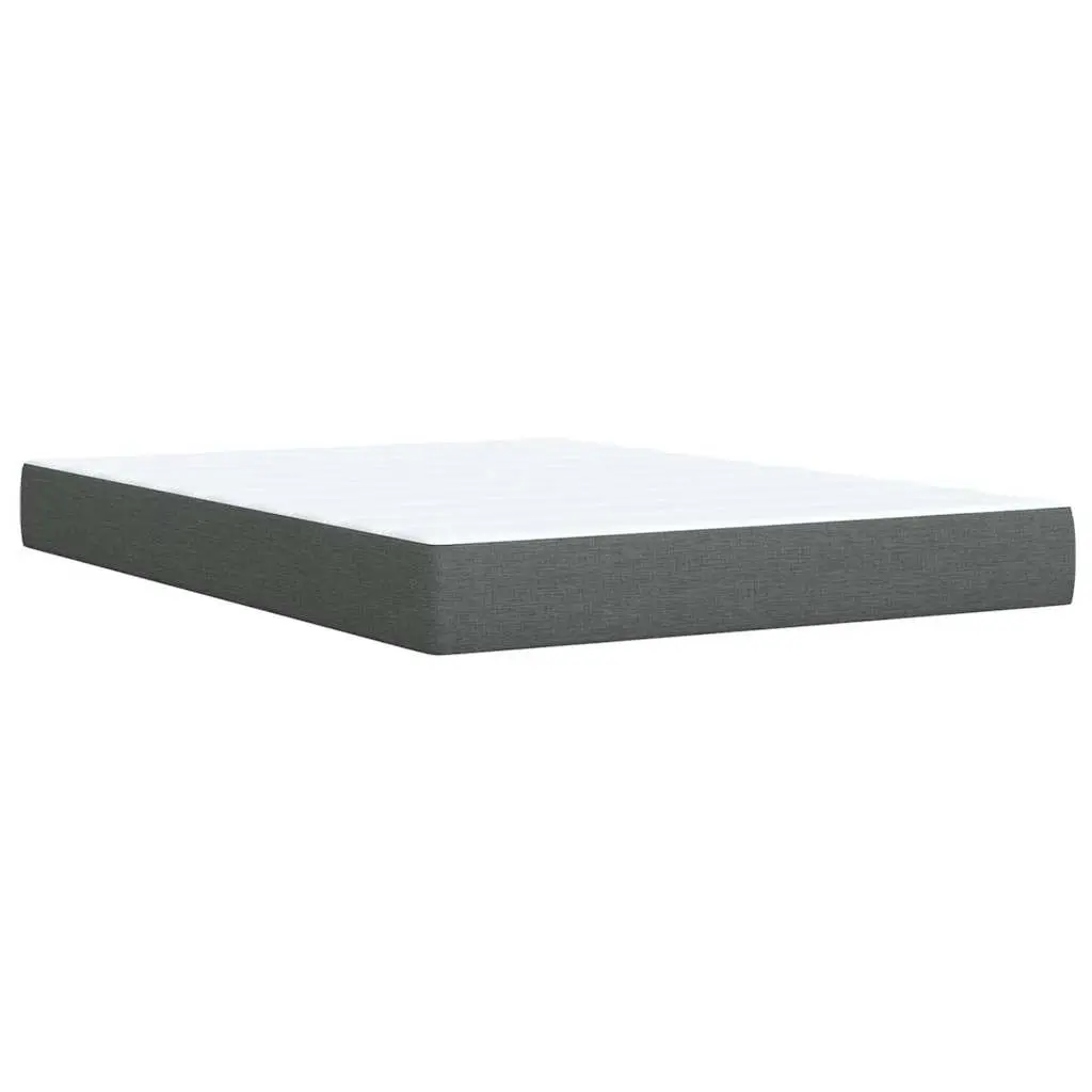 Queen Bed Grey Pocket Spring Mattress Height Adjustable Headboard Slatted Base