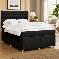 Practical Queen Box Spring Bed with Comfortable Mattress