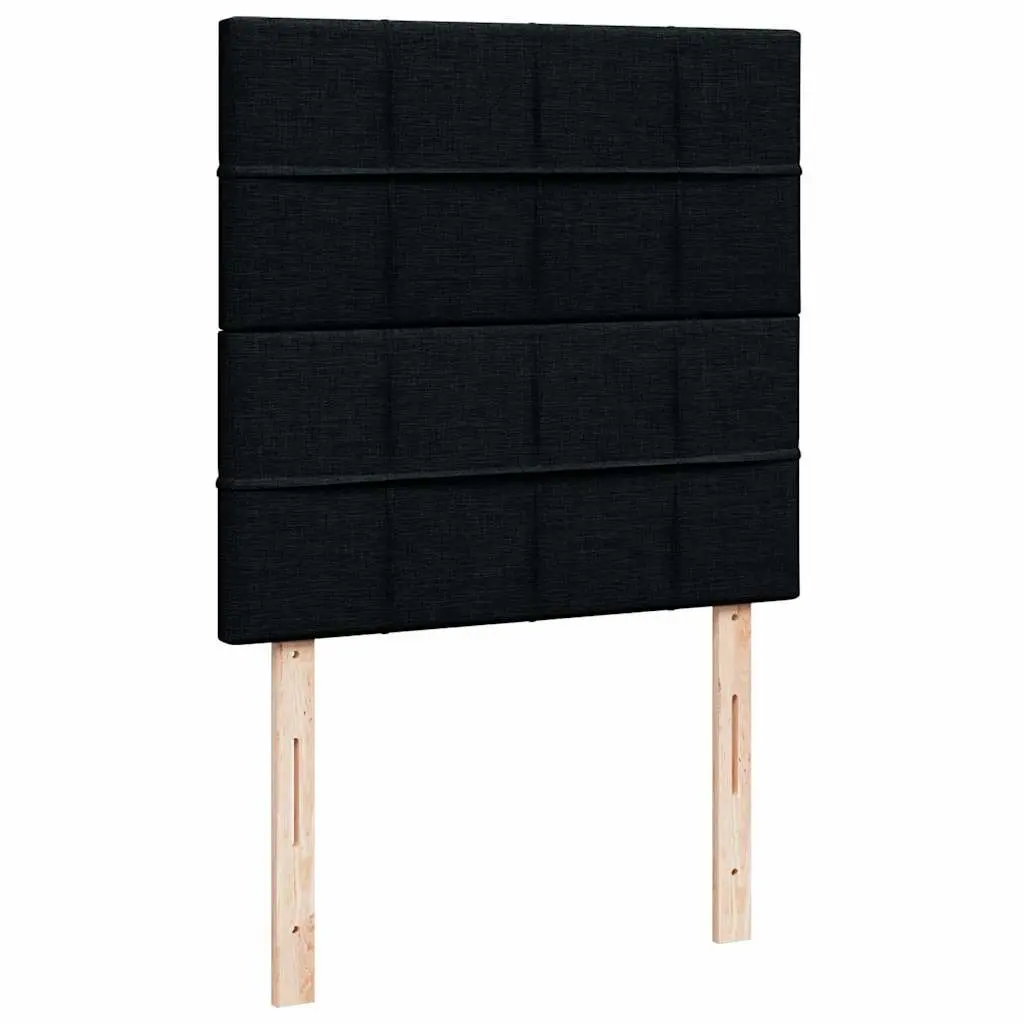 Box Spring Bed Pocket Spring Mattress King Single Height-Adjustable Headboard Black