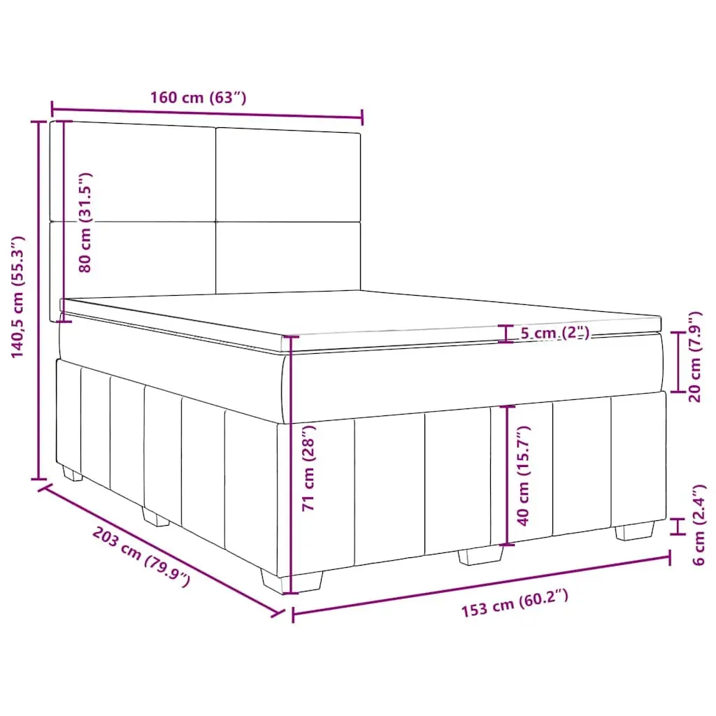 Queen Bed with Pocket Spring Mattress for Home Use