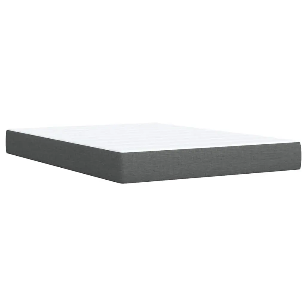 Queen Box Spring Bed Pocket Sprung Mattress Grey Fabric Adjustable