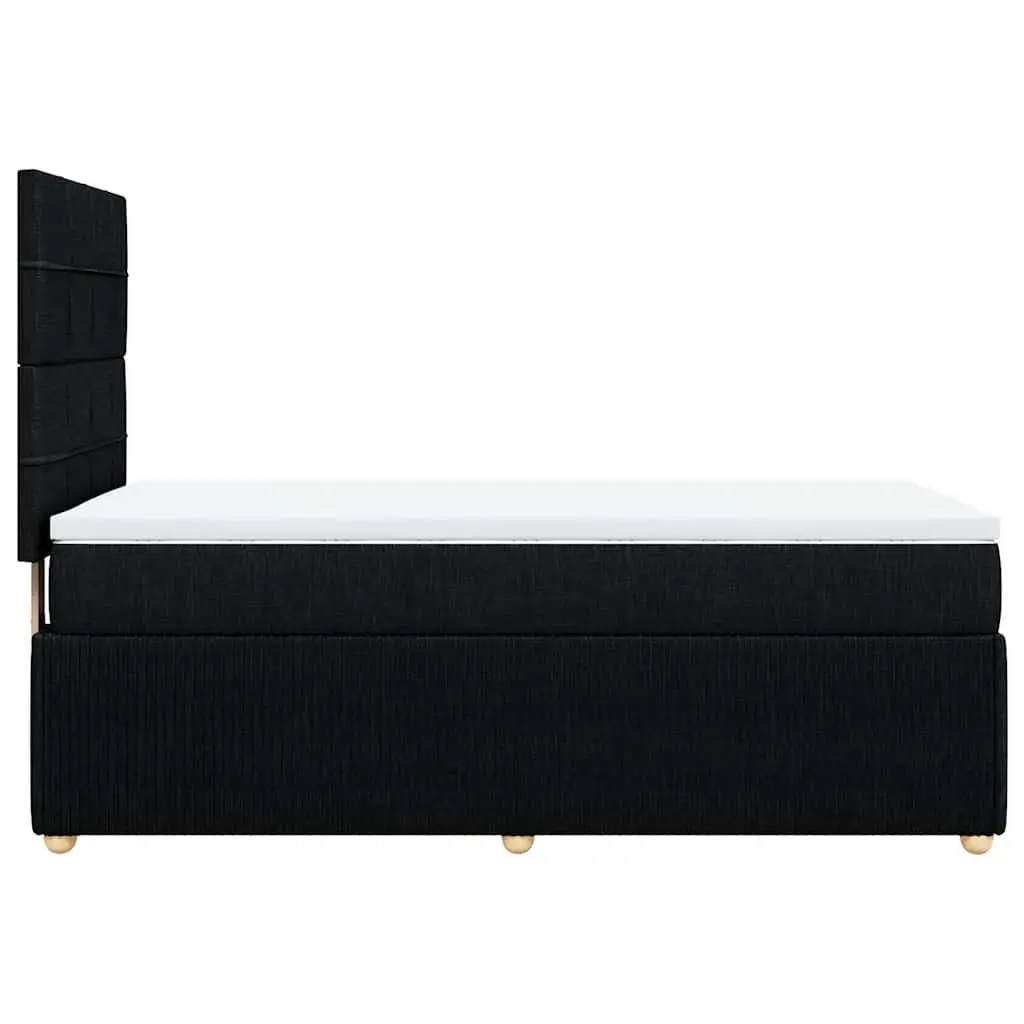 King Single Box Spring Bed Pocket Spring Mattress Height Adjustable Headboard Black