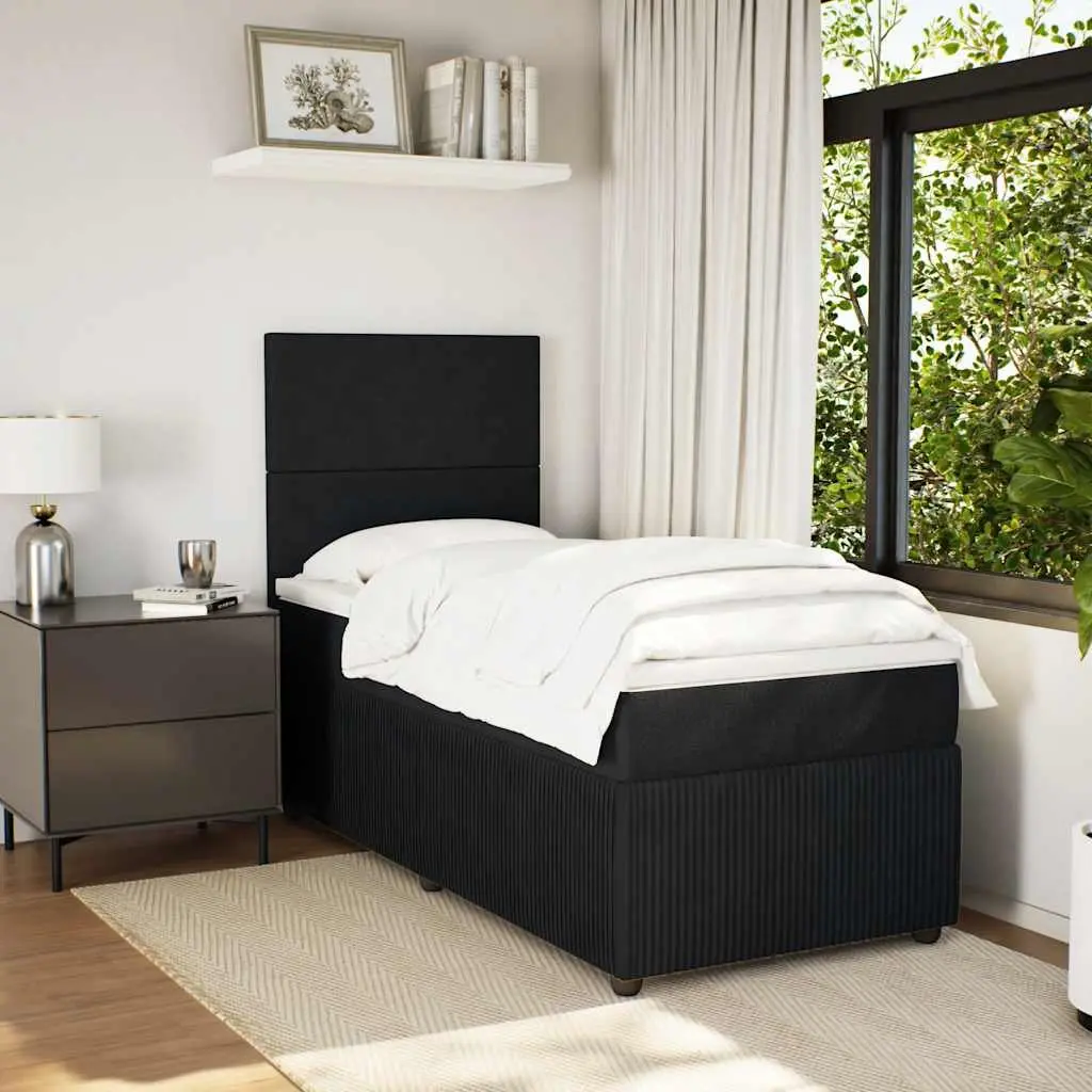 King Single Box Spring Bed with Pocket Mattress Height Adjustable Headboard