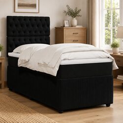 Versatile Black Velvet Bed for Every Home Setting