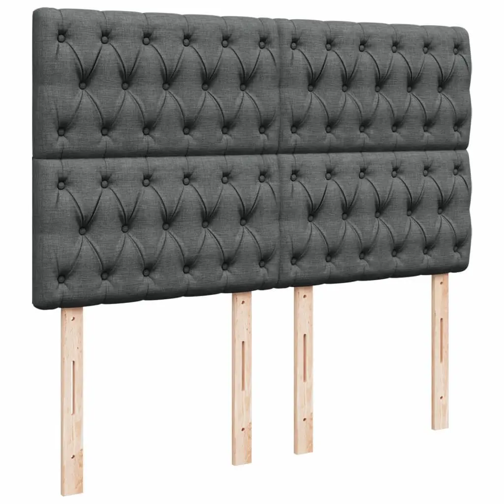 Queen Bed Grey Adjustable Headboard Pocket Spring Mattress Box Spring with LED Lights