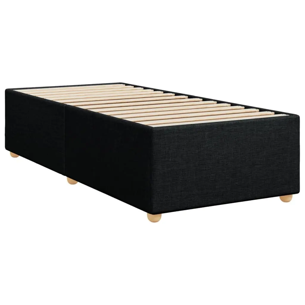 Pocket Spring Mattress Bed Black Fabric King Single with Adjustable Headboard and LED Lighting