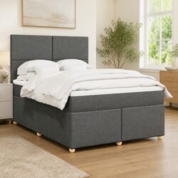 Practical Queen Bed with Adjustable Headboard and LED Features