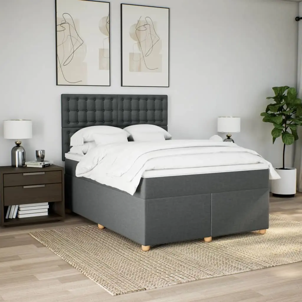 Queen Bed with Adjustable Headboard and Lighting