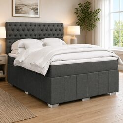 Practical Queen Box Spring Bed with Customizable Lighting
