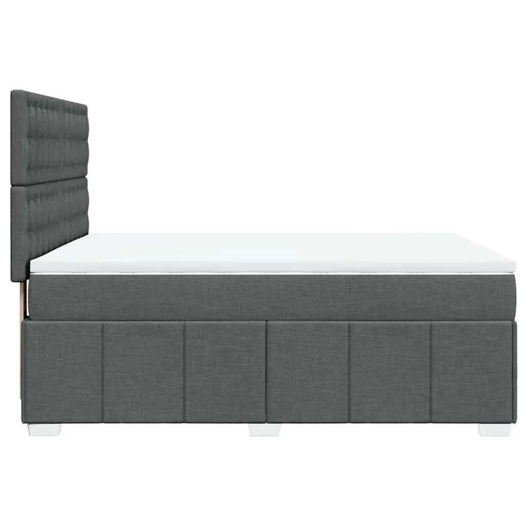 Queen Box Spring Bed with Adjustable Headboard