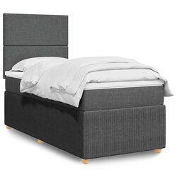 Functional Box Spring Bed with Pocket Spring Mattress and LED Lights