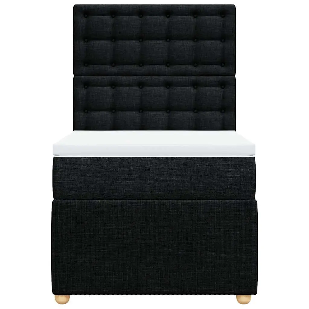 Box Spring Bed with Pocket Mattress LED Lights Adjustable Headboard King Single