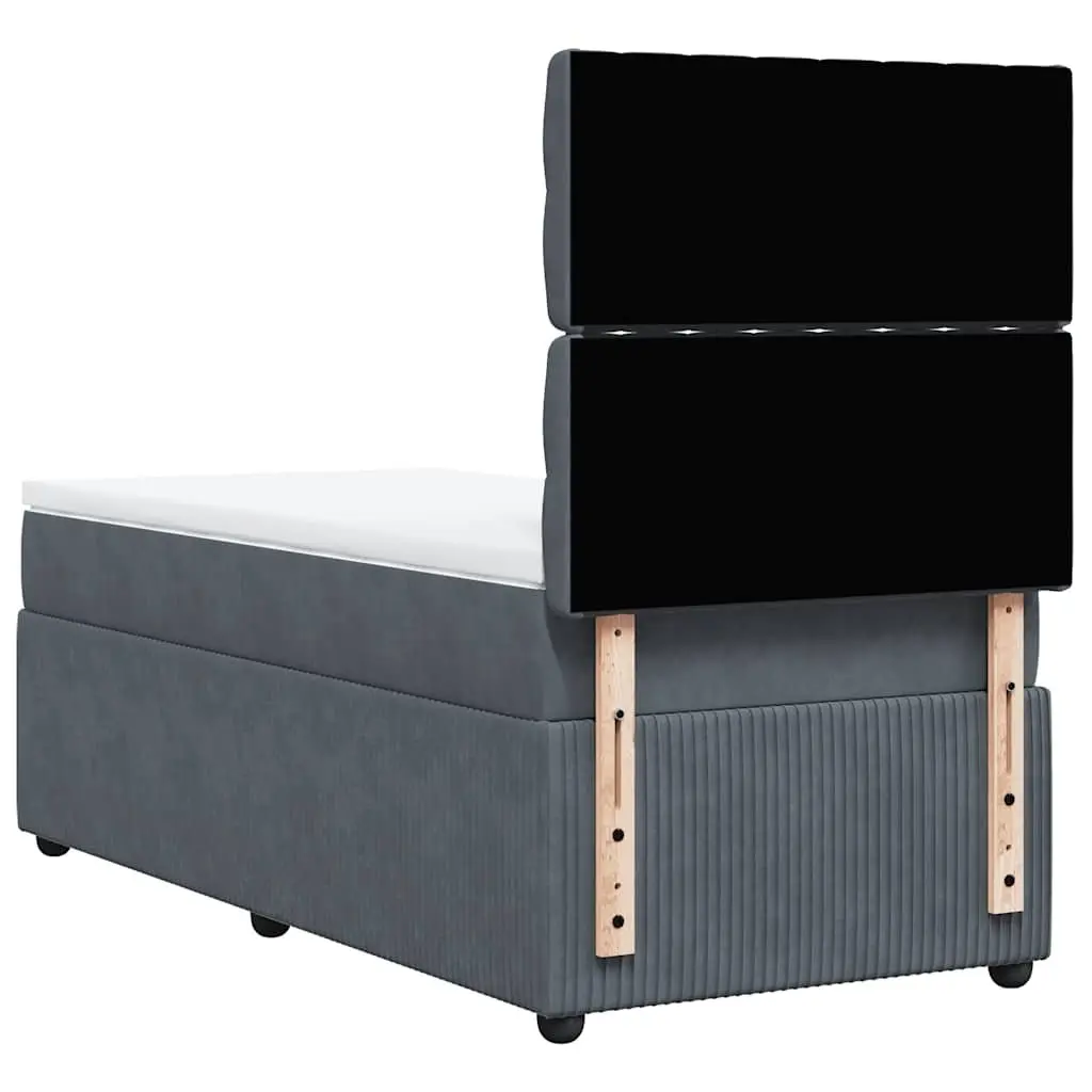 King Single Bed with Adjustable Headboard and LED Lights