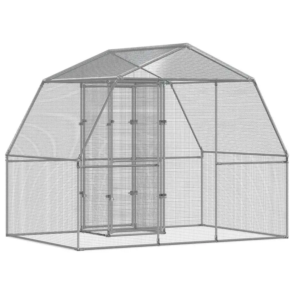 Bird Cage Galvanised Steel Large Silver Outdoor Indoor Mesh