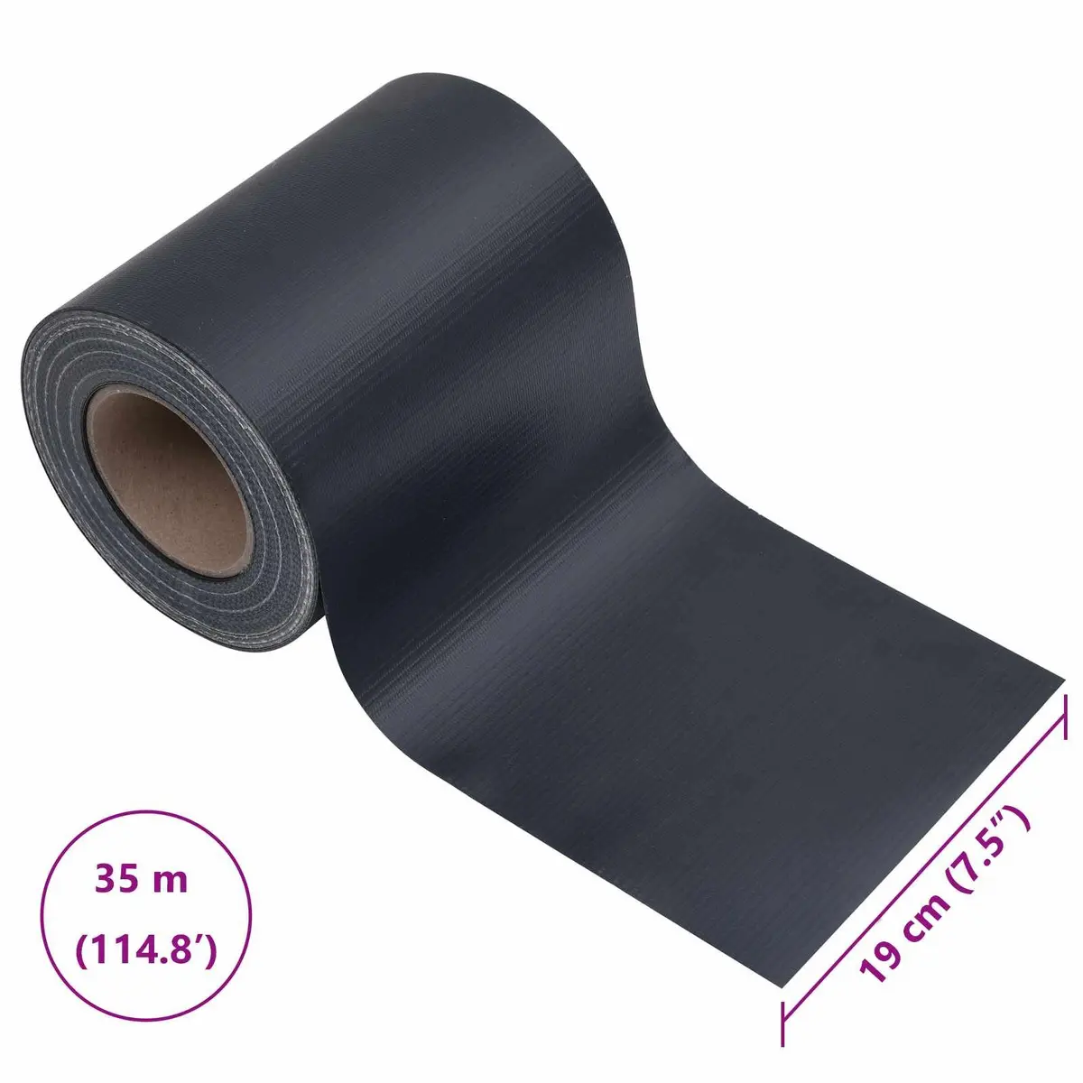 Garden Privacy Screen PVC Dark Grey 70 x 0.19 m Outdoor Panel Barrier